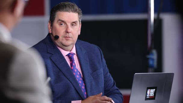 Brian Windhorst on the ESPN set during Round 2 of the 2025 NBA draft. [608x342]